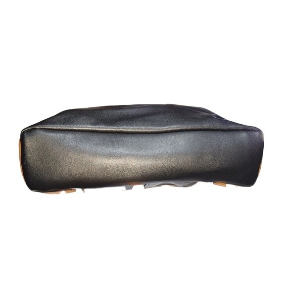 Stone & Co. Black, Tan & Taupe Leather Shoulder Bag 12.5"X9.5"X3.5" - Picture 5 of 12